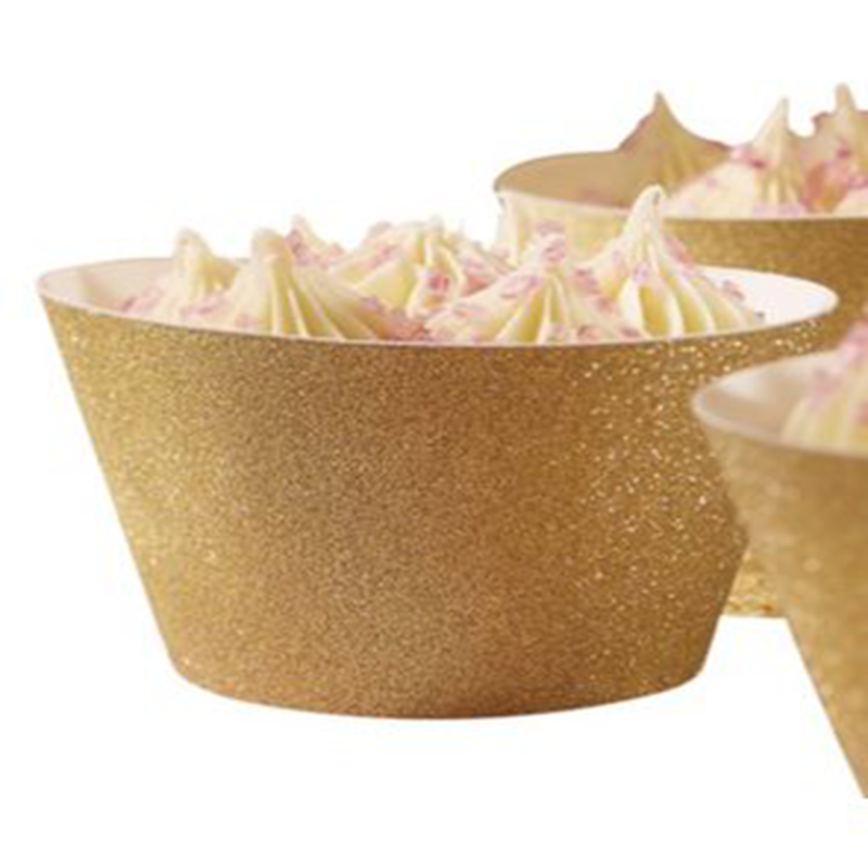 Envoltorios cupcakes dorados (10 uds)