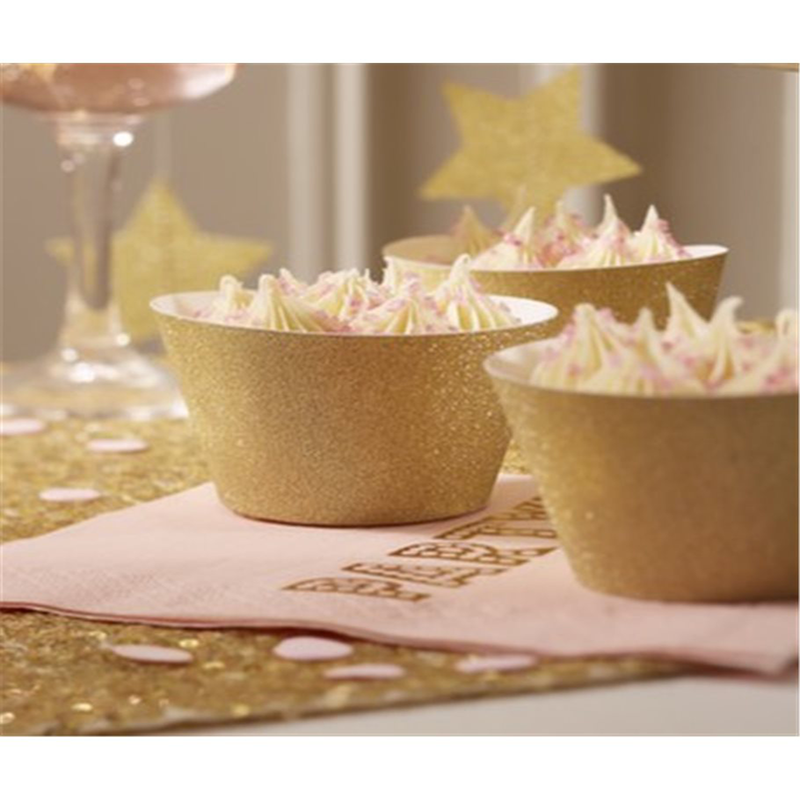 Envoltorios cupcakes dorados (10 uds)